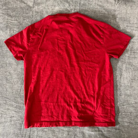 Polo Ralph Lauren Red V-Neck T-Shirt Men’s Large Classic Pony Logo Cotton Tee - Picture 2 of 5